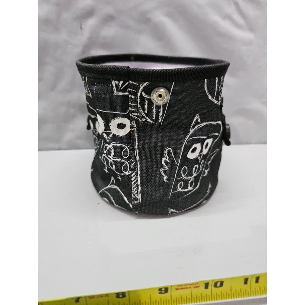 Thirty-One Littles Carry-All Caddy Black White Owl Retired Print